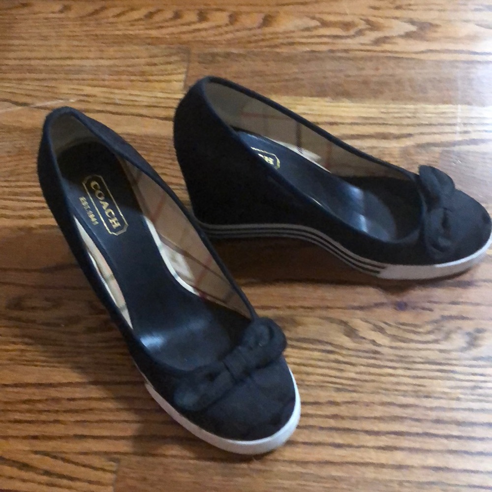 Coach black espadrilles